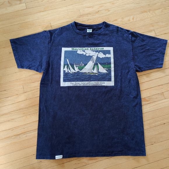 Vintage 90's Sanibel Island T-Shirt Tee Size XL Single Stitch Made in USA - Picture 2 of 14
